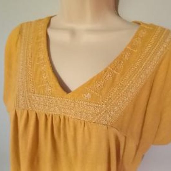 Sonoma Tops - Boho Mustard color top